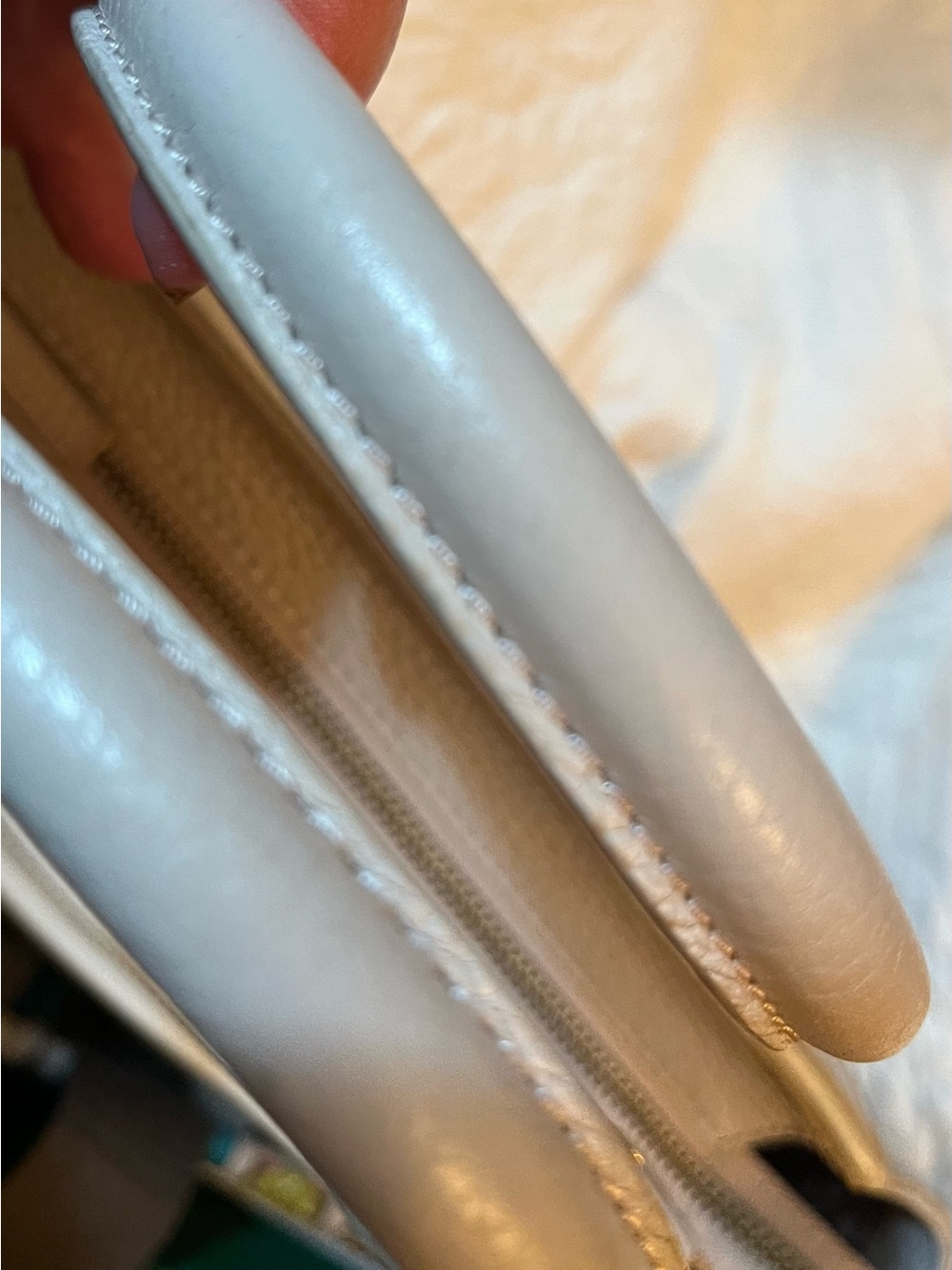 kate spade tan patterned satin interior - Picture 2 of 4